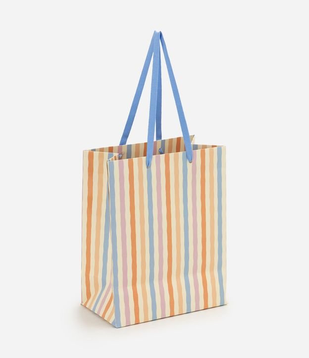 Bolsa de Regalo Pequeña en Papel con Rayas Onduladas