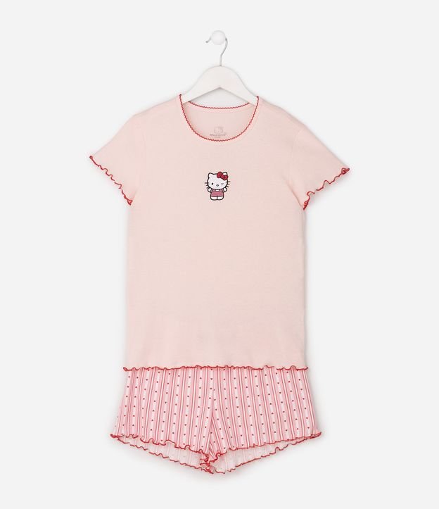 Pijama Corto Infantil con Estampa de Hello Kitty - Talle 5 a 16 años 2