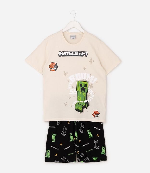 Pijama Infantil en Algodón con Estampa de Minecraft - Talle 5 a 14 años 1