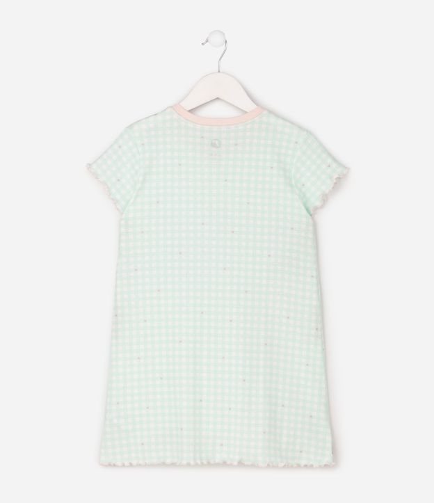 Camisón Infantil en Algodón con Estampa de Perro y Floral - Talle 5 a 14 años 3