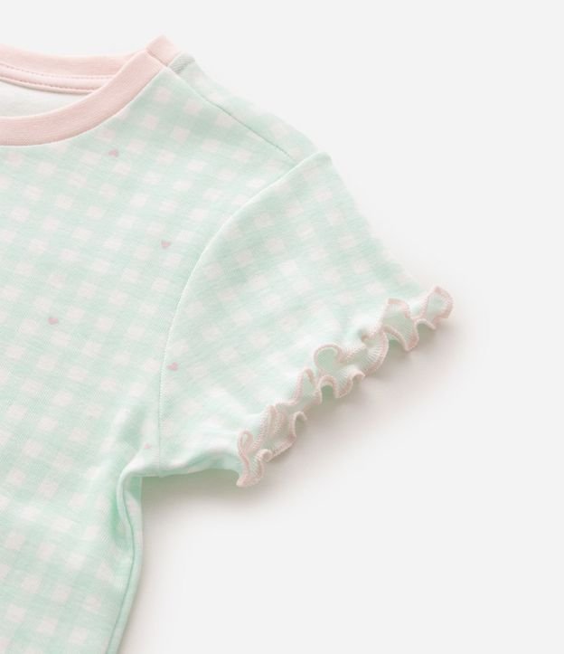 Camisón Infantil en Algodón con Estampa de Perro y Floral - Talle 5 a 14 años 5