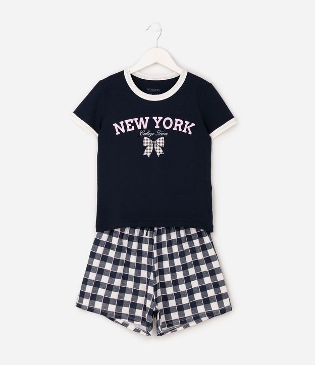 Pijama en Algodón con Estampa de New York - Talle 7 a 16 años 2