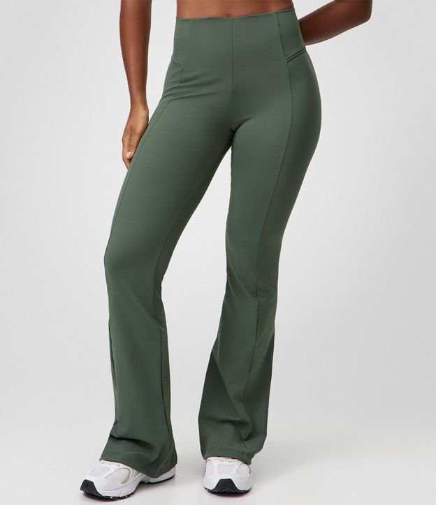 Pantalón Flare Deportiva en Microfibra con Friso Delantero 2
