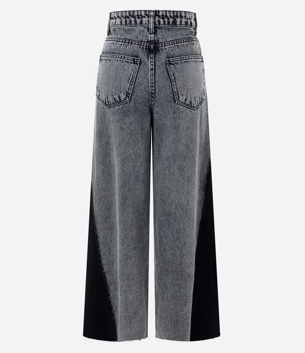 Pantalón Wide Leg en Jeans con Recorte Lateral y Cintura Mediana 6