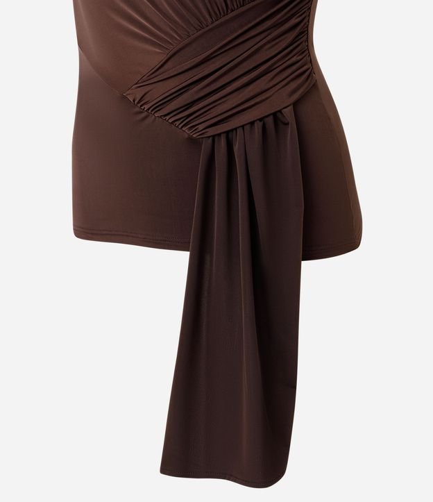 Blusa Cuello Halter en Malla con Detalle de Cinta Suelta 6
