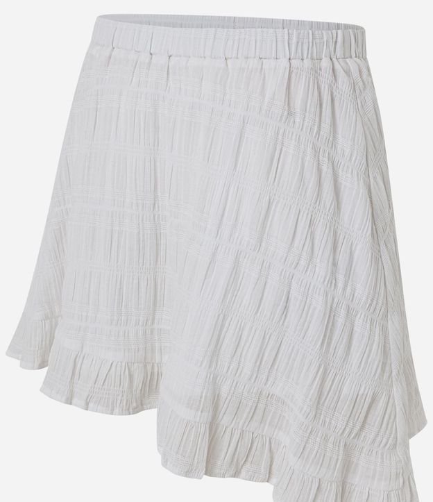 Pollera Texturizada con Bajo Asimétrico y Volado 6
