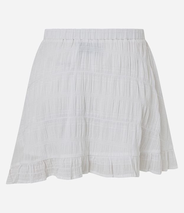 Pollera Texturizada con Bajo Asimétrico y Volado 7