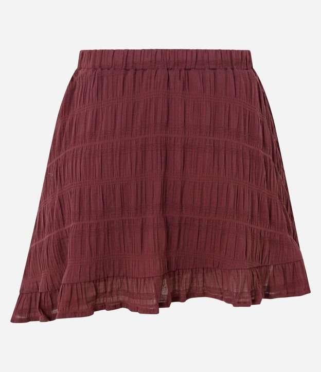 Pollera Texturizada con Bajo Asimétrico y Volado 3