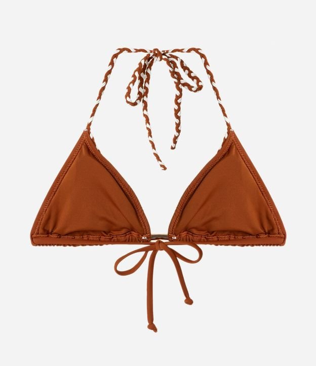 Top Bikini en Microfibra Triangular Fruncido con Trenzado 6