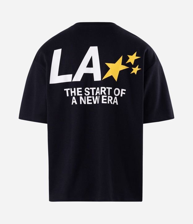 Remera Oversized en Algodón con Estampa de Estrellas y Lettering 6