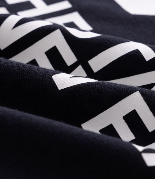 Remera Oversized en Algodón con Estampa de Estrellas y Lettering 7