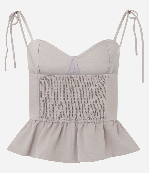 Blusa Peplum con Escote Corazón y Lazo en los Breteles 6
