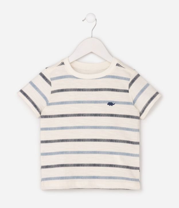 Remera Infantil en Algodón con Estampado Rayada – Talle 1 a 6 años 2