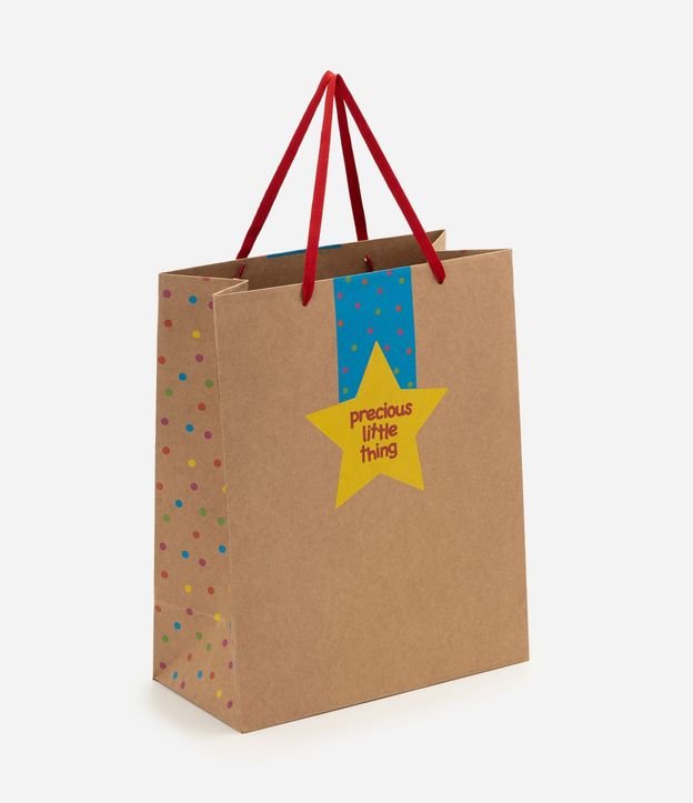 Bolsa de Regalo Mediana en Papel con Estrella Decorativa