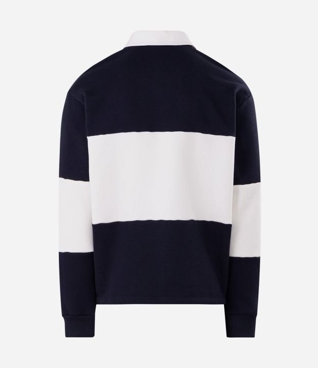 Algodón Boxy Listrado con Cuello Polo 6