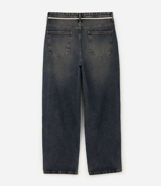 Pantalón Baggy Relaxed en Jeans con Cordón en la Cintura 6