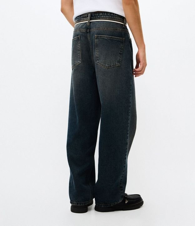 Pantalón Baggy Relaxed en Jeans con Cordón en la Cintura 3