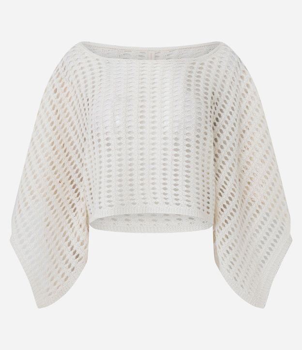 Salida de Playa Blusa en Punto con Manga Amplia 4