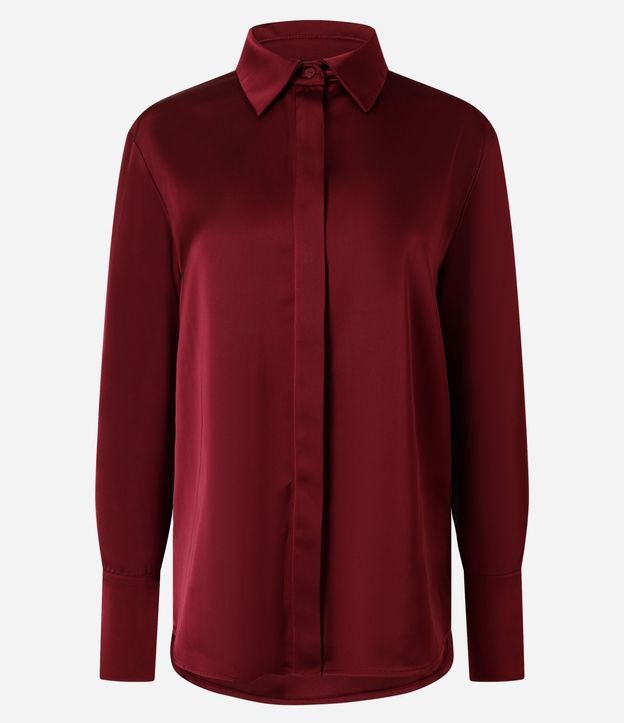 Camisa Satinada con Cuello Clásico 6