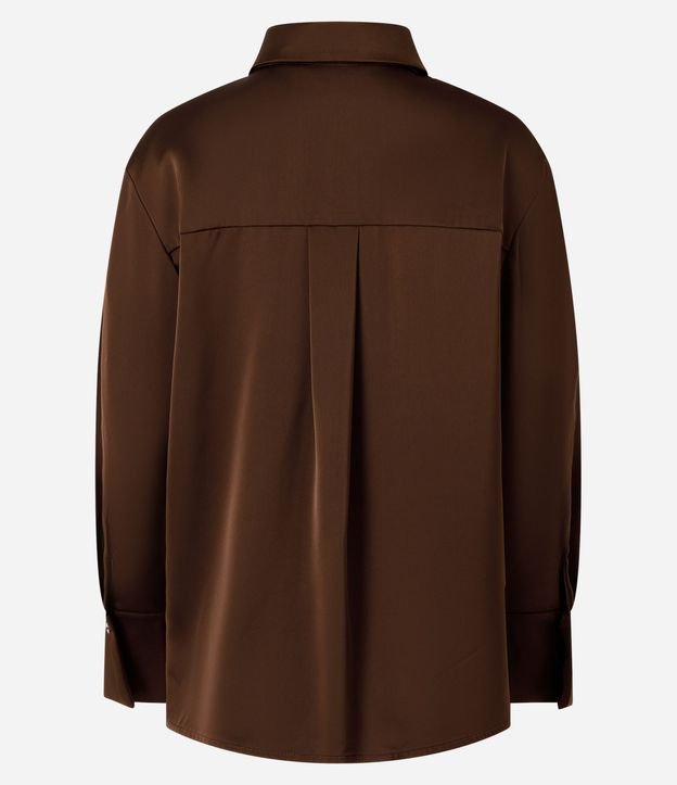 Camisa Satinada con Cuello Clásico 6