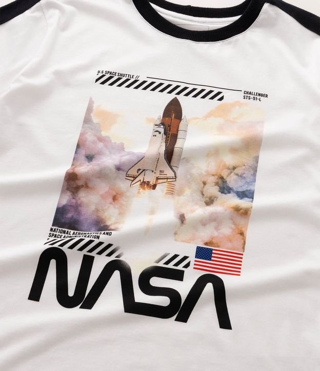 Remera en Algodón con Estampado NASA y Recorte en el Hombro Infantil - Talle 5 a 14 años 5
