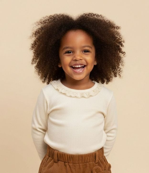 Blusa Infantil Franela Acanalada - Talle 1 a 6 años