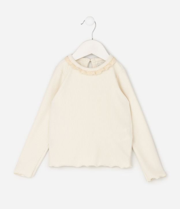 Blusa Infantil Franela Acanalada - Talle 1 a 6 años 2