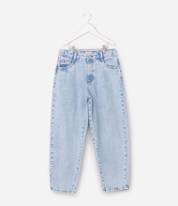 Pantalón de Jean Balloon Infantil en Algodón con Trabillas - Talle 5 a 16 años 3