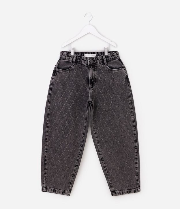 Pantalón Balloon Jeans con Aplicación Geométrica – Talle 5 a 16 años 2
