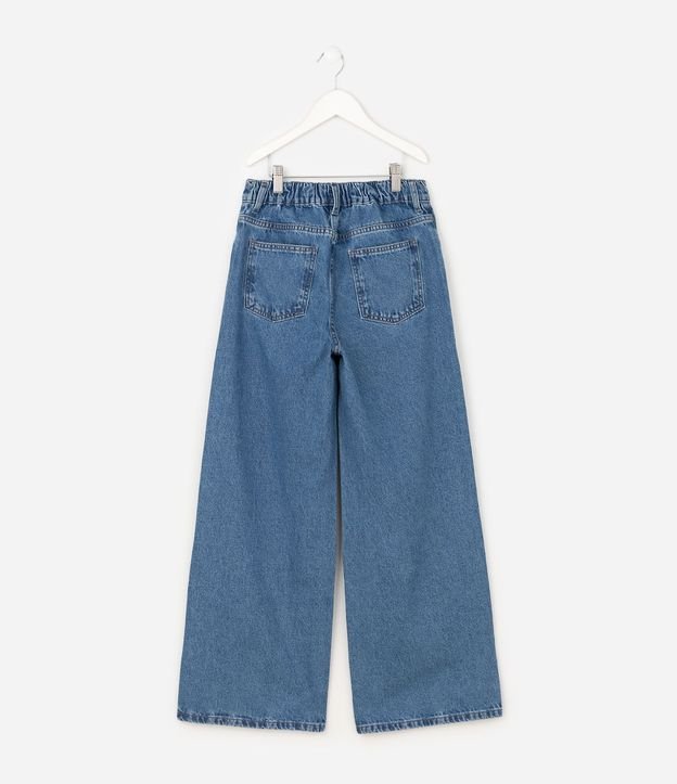 Pantalón Wide Infantil en Jeans con Aplicación Geométrica - Talle 5 a 16 años 7