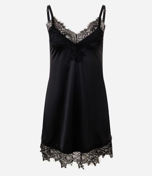 Camisón en Microfibra con Detalles de Encajes 5