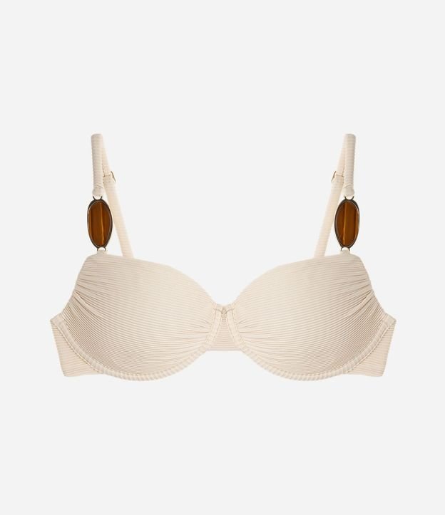 Bikini Top Media Taza Canelado con Adorno en las Asas 5