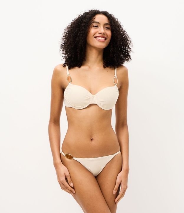 Bikini Top Media Taza Canelado con Adorno en las Asas 2