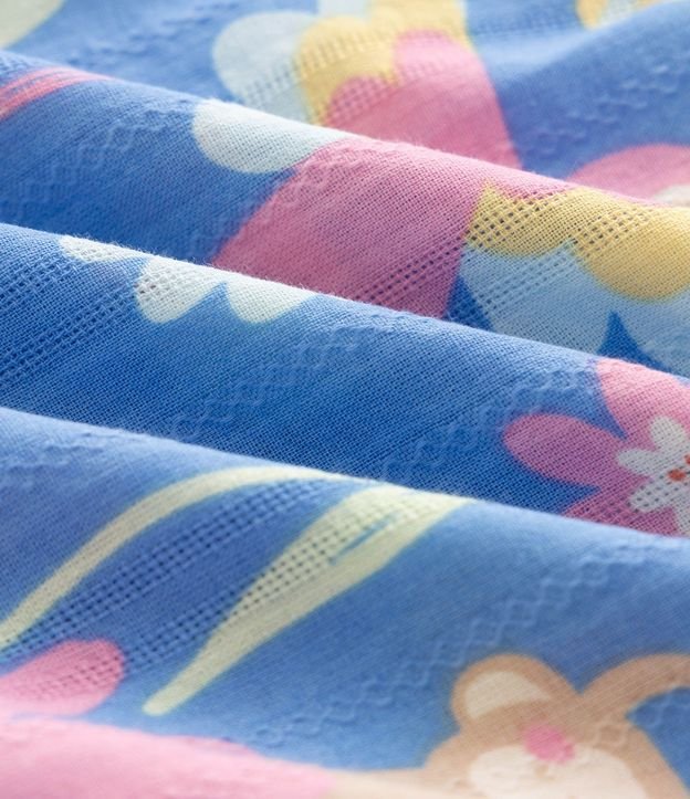 Vestido Infantil Evasê en Tricolina con Estampado Tropical - Talle 1 a 6 años 4