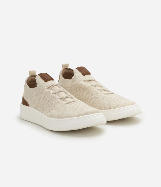 Championes Casual de Knit con Detalle en Cuero 2