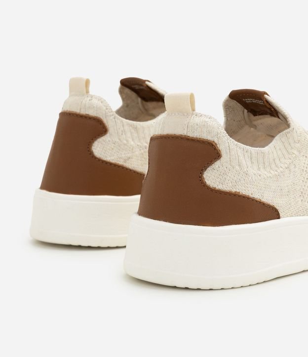 Championes Casual de Knit con Detalle en Cuero 3