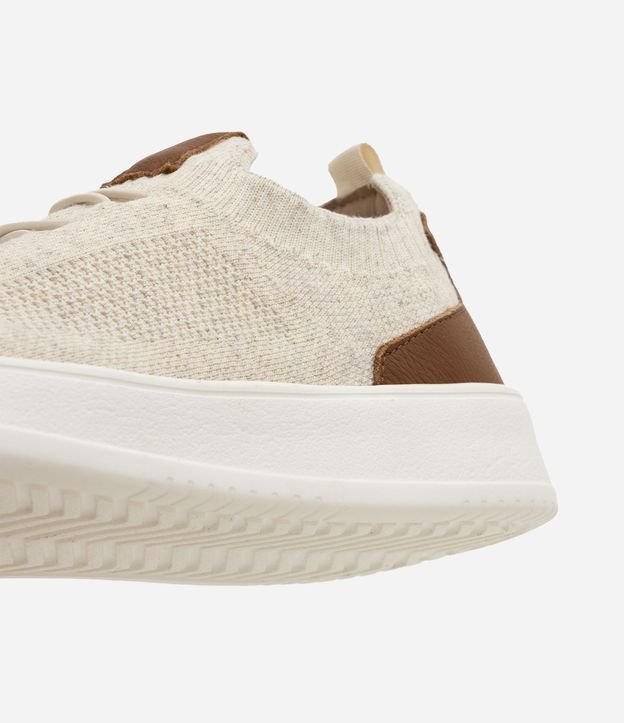 Championes Casual de Knit con Detalle en Cuero 4
