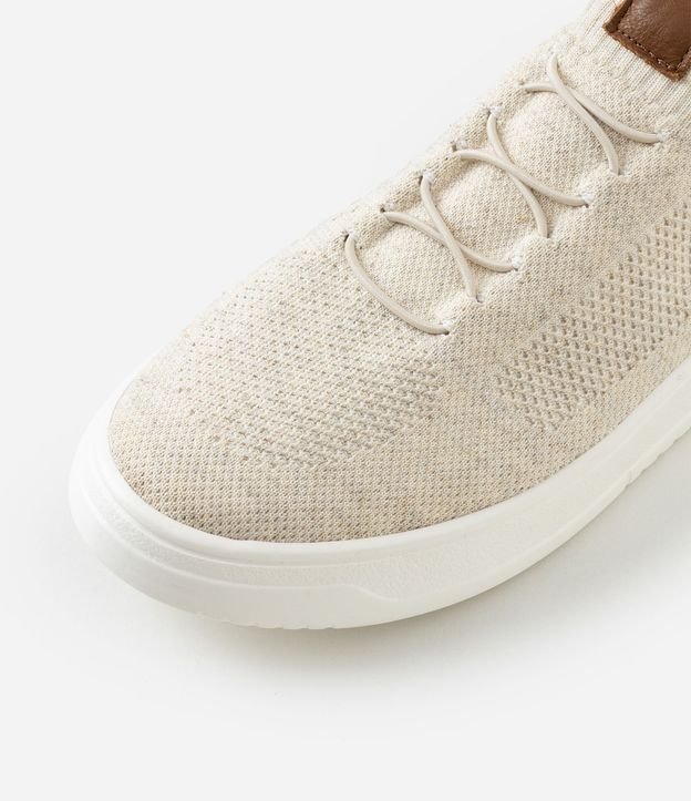 Championes Casual de Knit con Detalle en Cuero 5