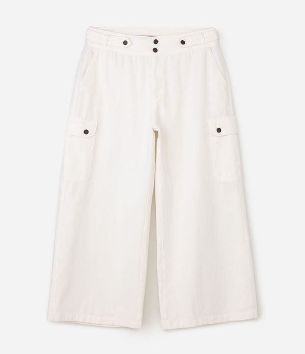 Pantalón Pantalona Sarga con Bolsillos Cargo Curve & Plus Size 6