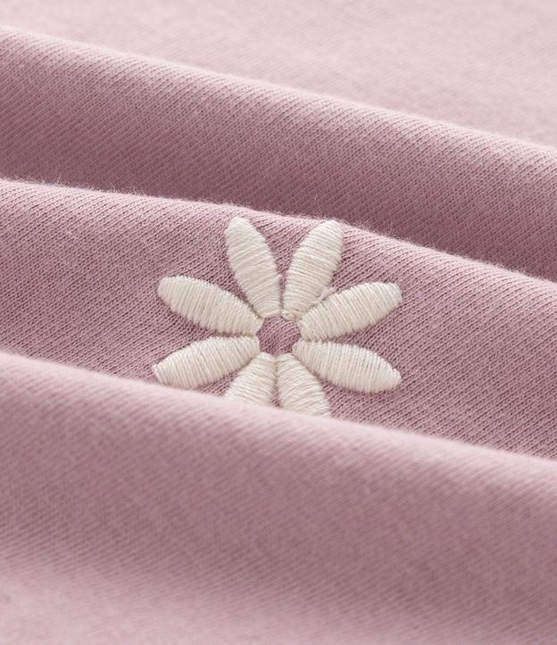 Remera Infantil en Algodón con Bordado de Flores - Talle 5 a 16 años 4