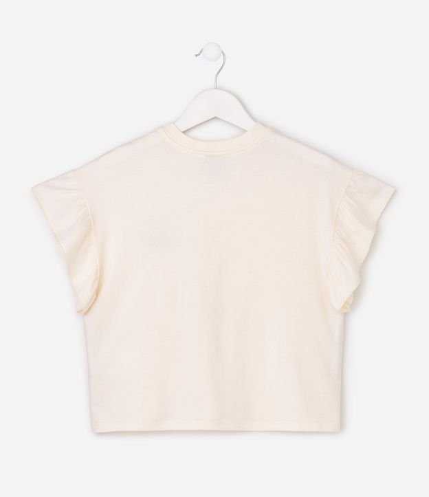 Remera Infantil en Algodón con Volado y Bordado de Cereza - Talle 5 a 16 años 3