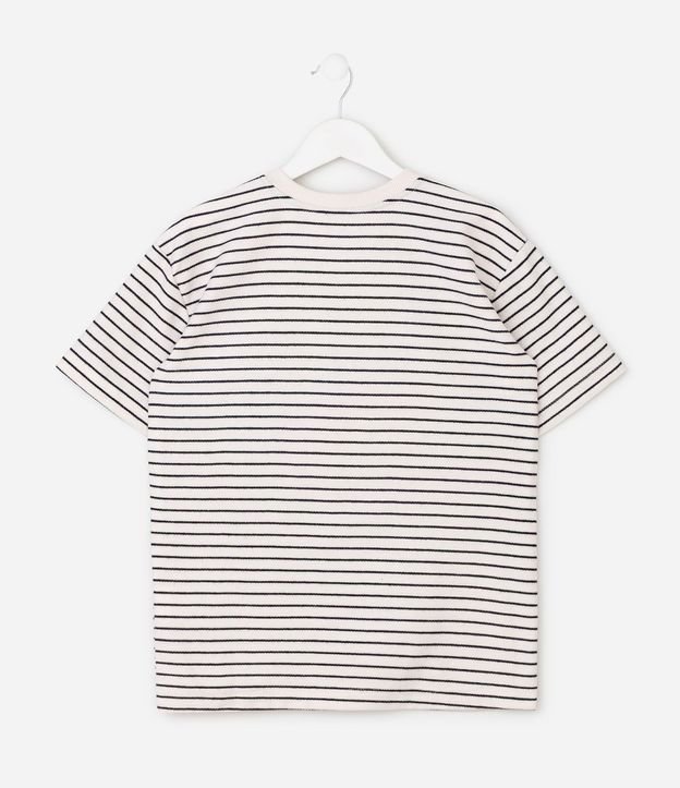 Remera Regular Infantil Listrado con Textura – Talle 5 a 14 años 3