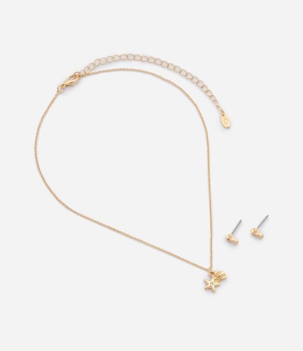 Conjunto de Collar y Caravana con Colgante de Estrella Fugaz 2