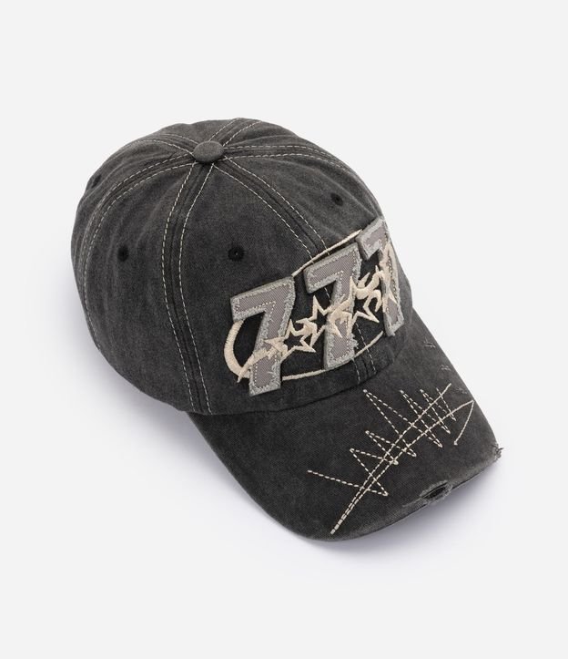 Gorra Desteñida en Algodón con Lettering 777