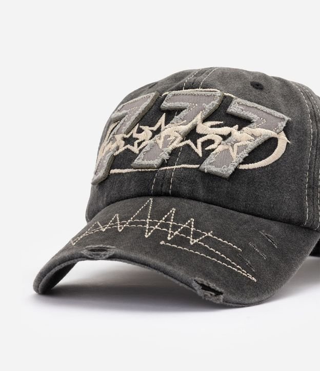 Gorra Desteñida en Algodón con Lettering 777 4