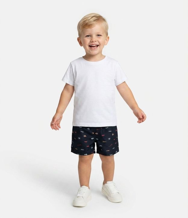 Bermuda Infantil con Estampa de Hot Wheels - Talle 2 a 6 años
