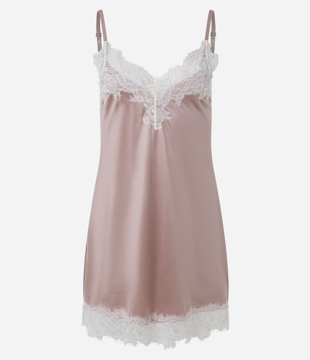 Camisón en Microfibra con Detalles de Encajes 5