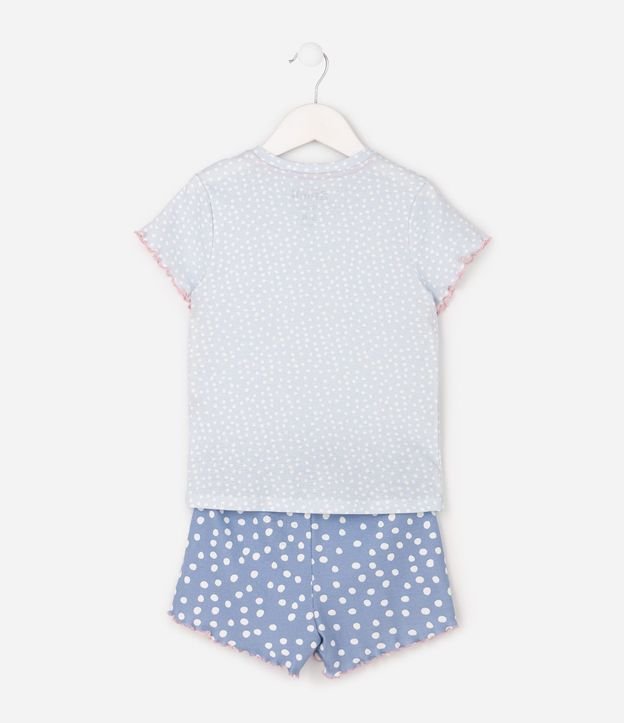 Pijama Infantil en Rib con Estampado Stitch de Lunares - Talle 5 a 14 años 3