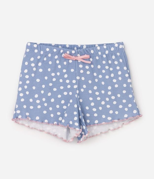 Pijama Infantil en Rib con Estampado Stitch de Lunares - Talle 5 a 14 años 4