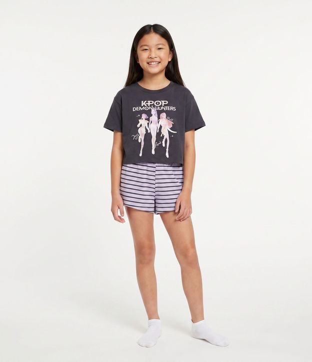 Pijama Infantil en Algodón da K-Pop Demon Hunters - Talle 5 a 14 años